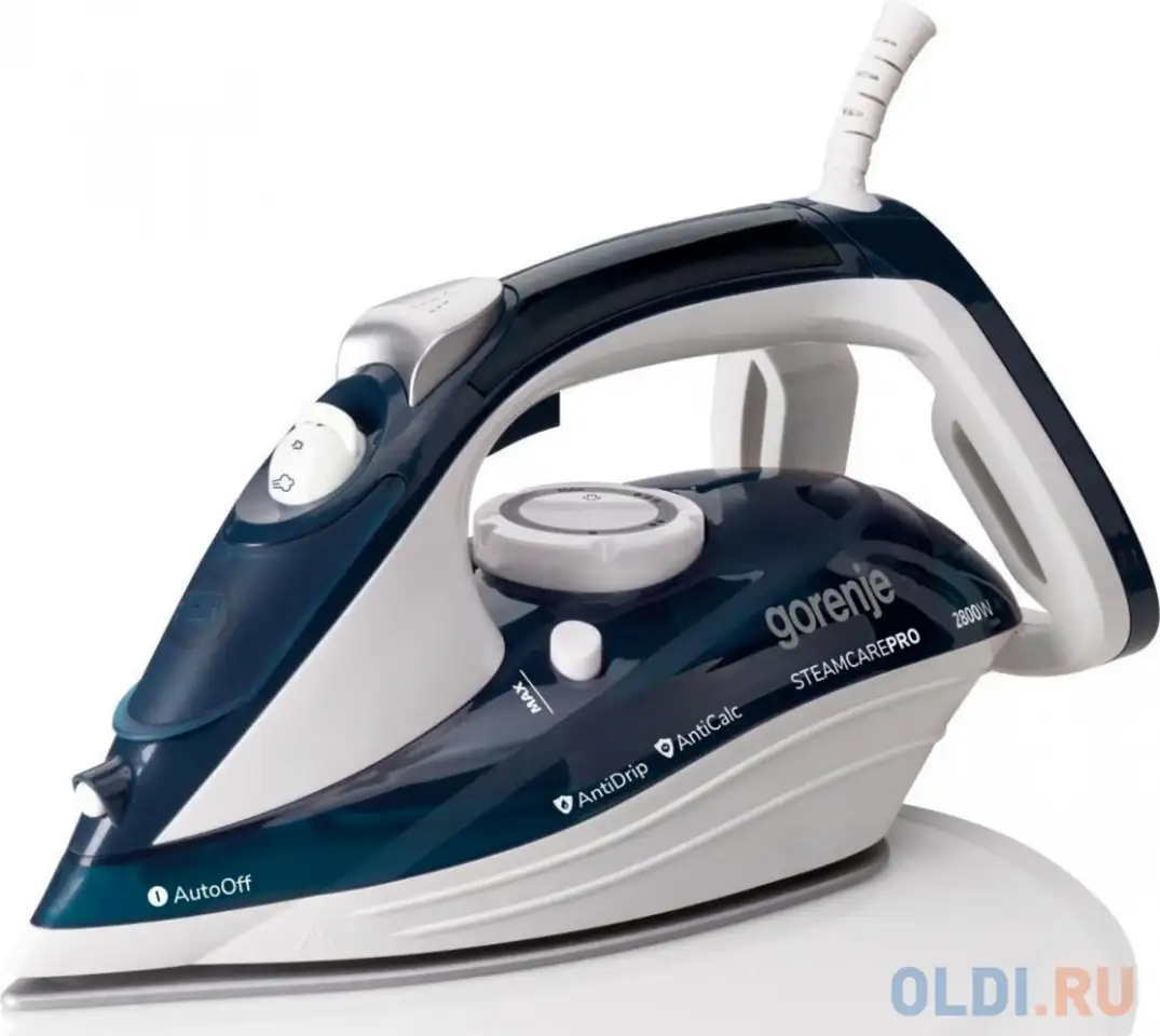 Утюг gorenje sih2800tqc 2800вт белый синий, фотография 1