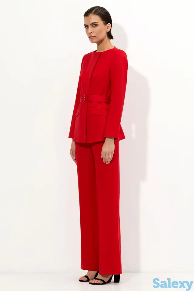 Брюки клеш в красном оттенке vassa&co, фотография 1