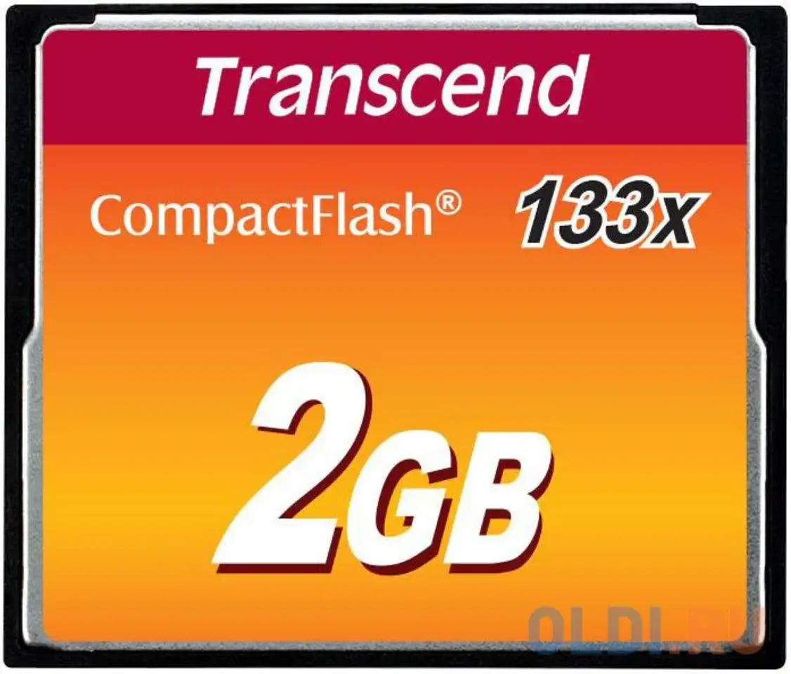 Карта памяти compact flash card 2gb transcend 133x ts2gcf133, фотография 1