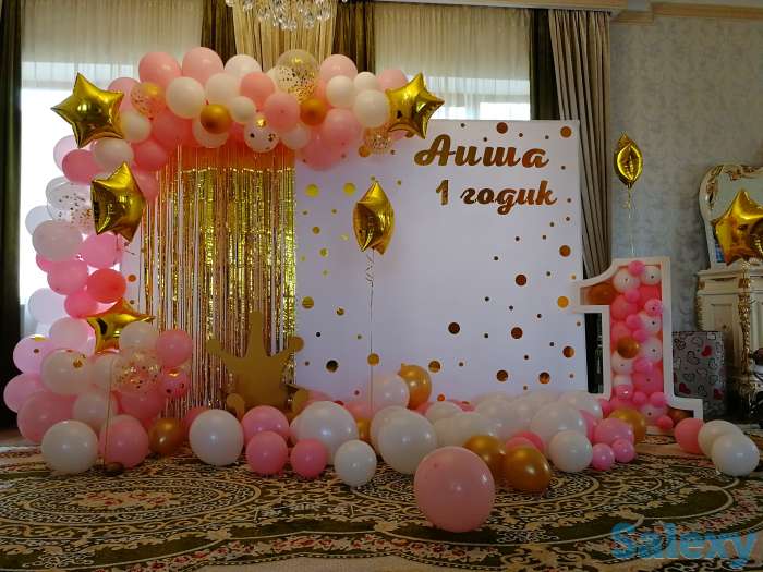 Оформление шарами, гелиевые шары, фигуры, фотография 12