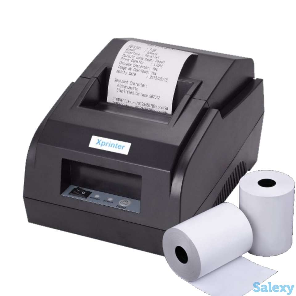 Принтер чеков 58мм чековый принтер термопринтер чек принтер 12 000 ₸г, фотография 1