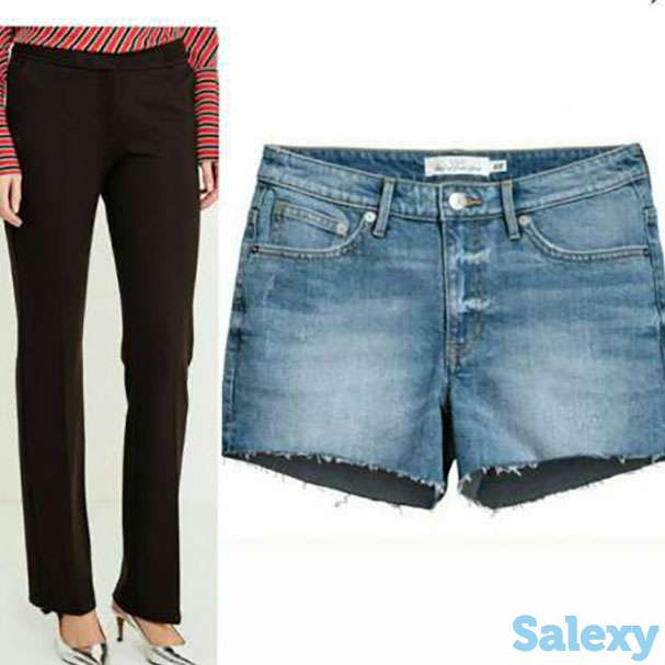 На 52 размер, новые брюки и шорты джинсовые H&M за 7000, фотография 1