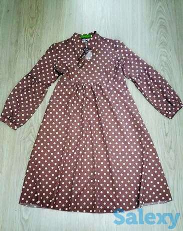 Платье в горох для беременных и кормящих мам 'Стильный животик', фотография 1