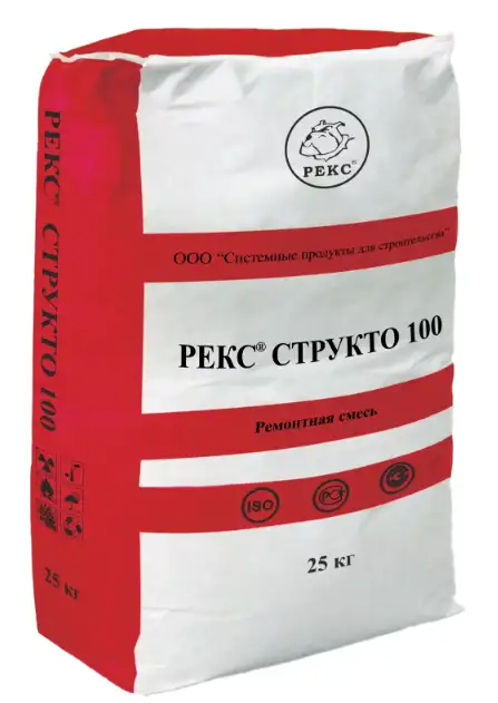 Структо 100 - БЕЗУСАДОЧНАЯ ФИБРОАРМИРОВАННАЯ ТИКСОТРОПНАЯ ЦЕМЕНТНАЯ РЕМОНТНАЯ СМЕСЬ, фотография 1