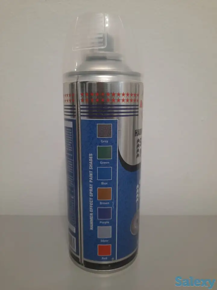 Аэрозольная краска молотковый эффект Asmaco Зеленый,Cеребро,Серый,Коричневый, фотография 1