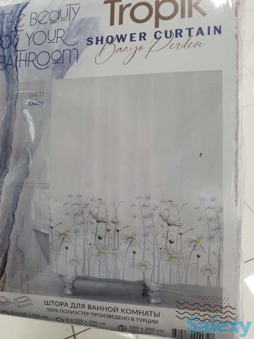 Стильные Шторки для душа и ванны, Турция Яркие Ромашки, фотография 4