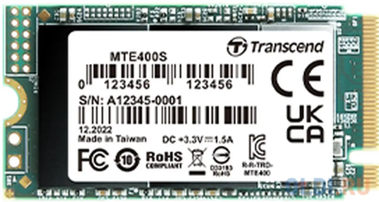 Ssd накопитель transcend mte400s 512 gb pci-e 3.0 x4, фотография 1