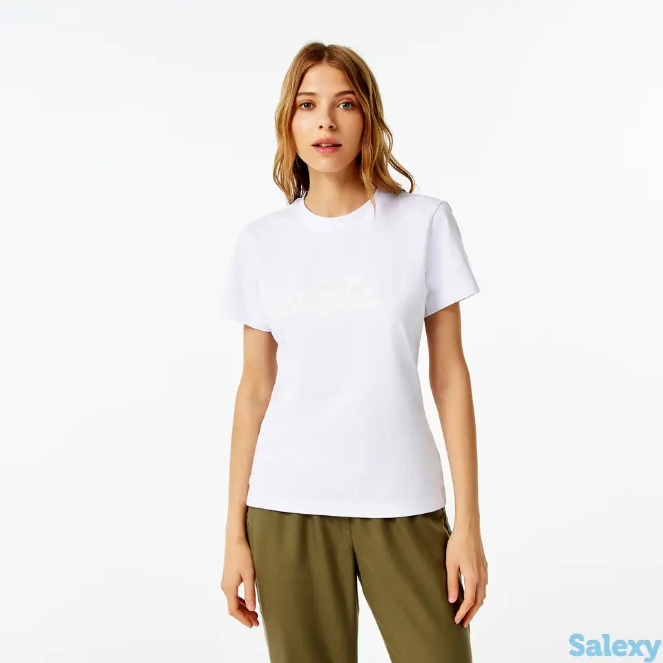 Женская футболка lacoste slim fit, фотография 1