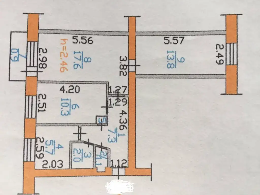 Продаю 3-х  квартиру в г.Шемонаиха 35 -60 кВ.м 8.8срочно, фотография 1