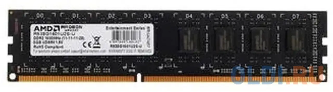 Оперативная память для компьютера amd radeon r5 entertainment series dimm 8gb, фотография 1