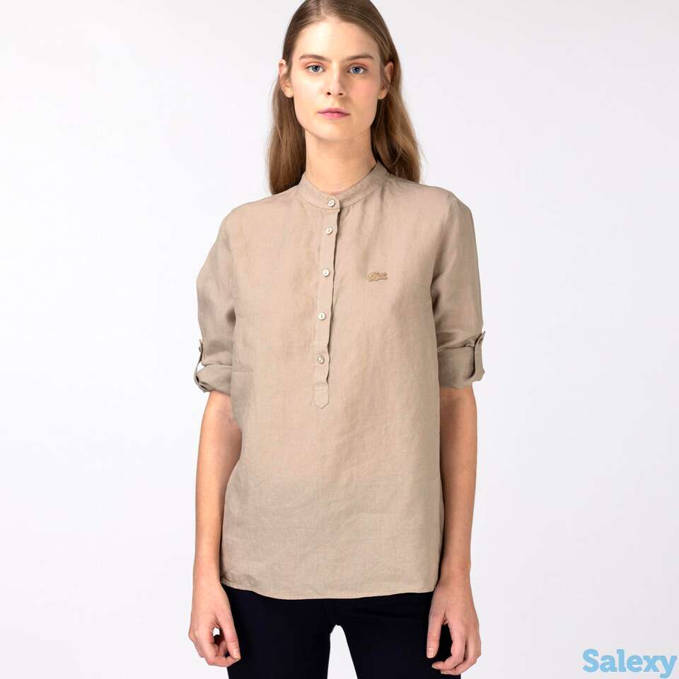Льняная женская рубашка lacoste, фотография 1