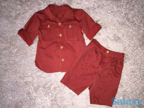 Красивый и нарядный костюм (рубашка, шорты, жабо). Примерно на 2-3-4 г, фотография 1