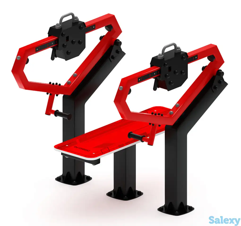Жим лежа (красный) - уличный тренажер - ст 026-11, фотография 1