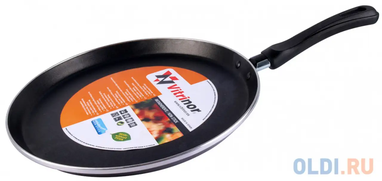 Сковорода блинная vitrinor authentique crystal 28 28 см 1 л сталь, фотография 1