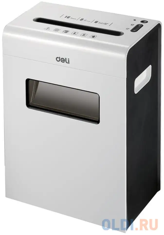 Уничтожитель бумаг deli e9921-eu 6 листов 16л, фотография 1
