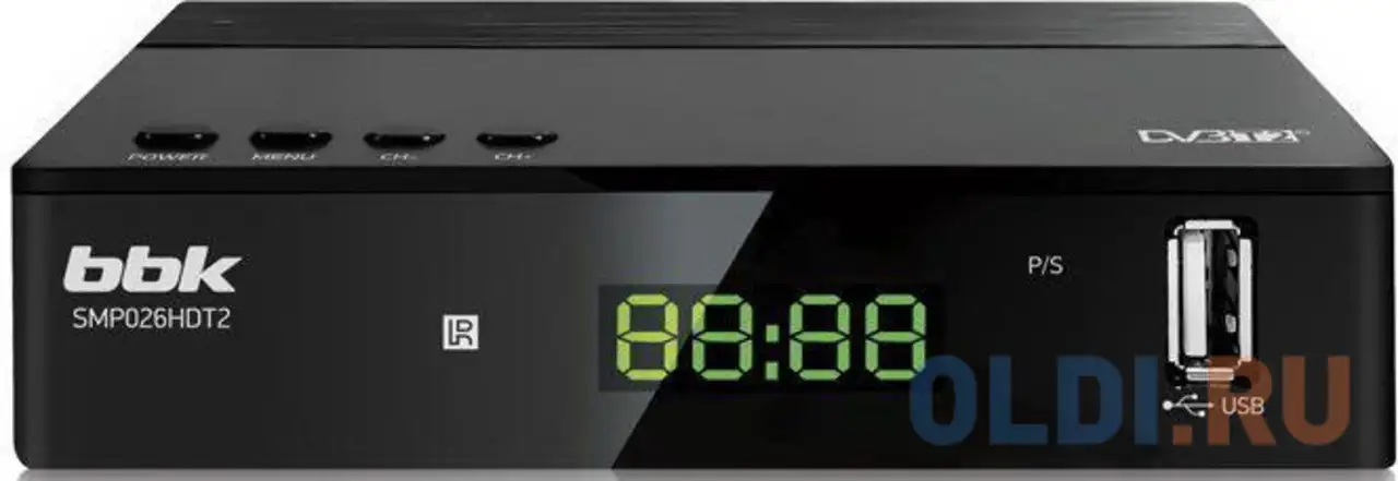 Ресивер dvb-t2 bbk smp026hdt2 черный, фотография 1