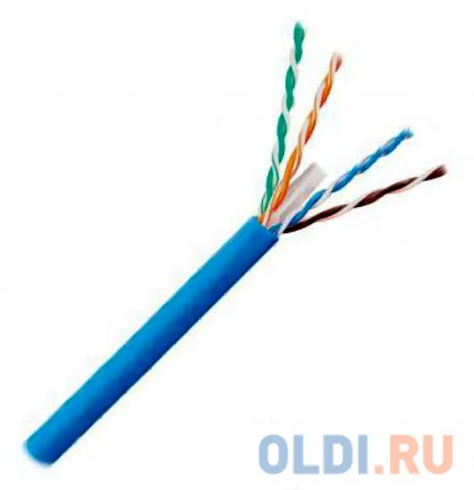 Кабель информационный lanmaster lan-6eutp-lszh-bl кат.6 u/utp не экранированный 4x2 lszh внутренний, фотография 1