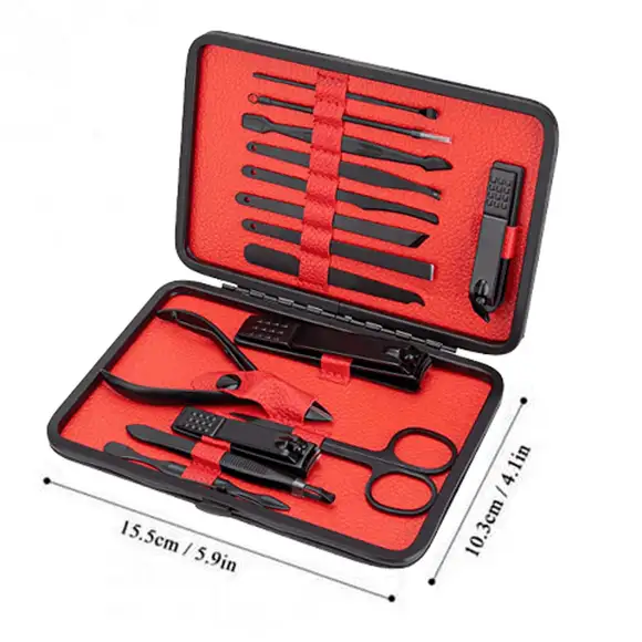 Профессиональный маникюрныйпедикюрный набор 15 предметов, фотография 6