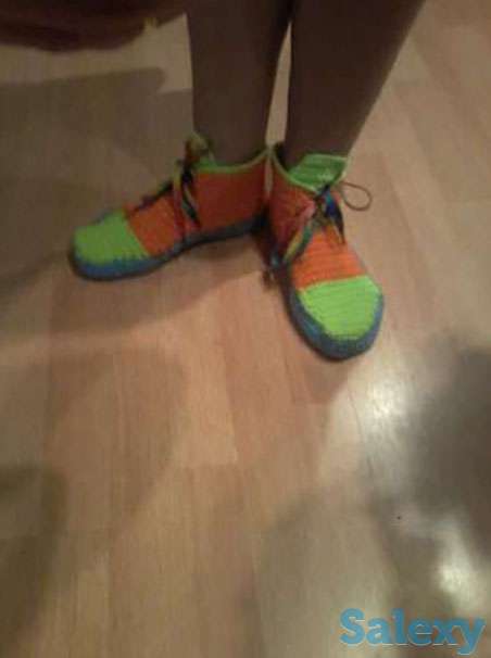 Продам вязаные взрослые домашние кеды., фотография 1