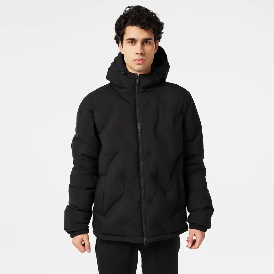 Мужской пуховик lacoste l!ve с капюшоном, фотография 1