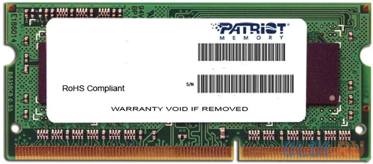 Модуль памяти для ноутбука sodimm 4gb pc12800 ddr3 psd34g160081s patriot, фотография 1