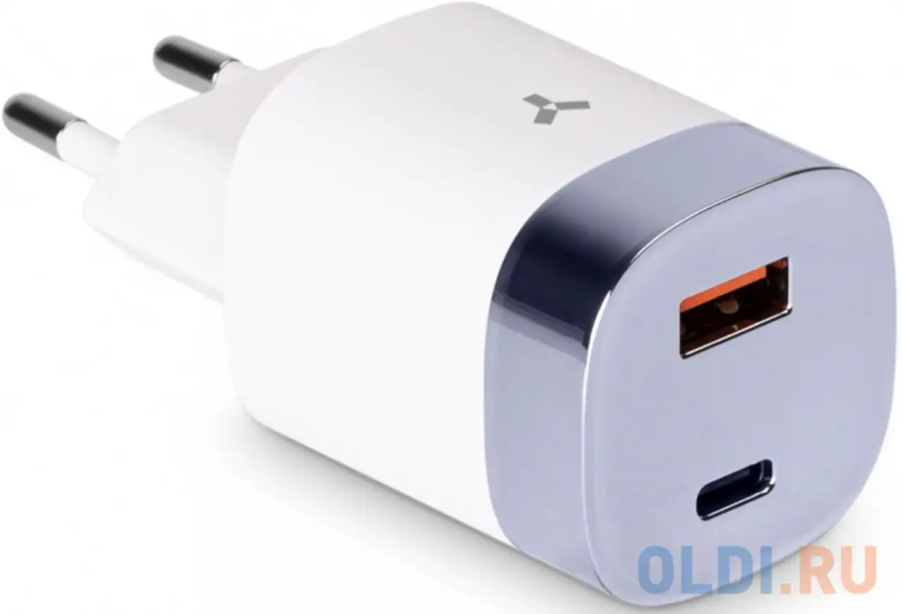Сетевое зарядное устройство accesstyle amethyst 33wca 3 а usb usb-c белый, фотография 1