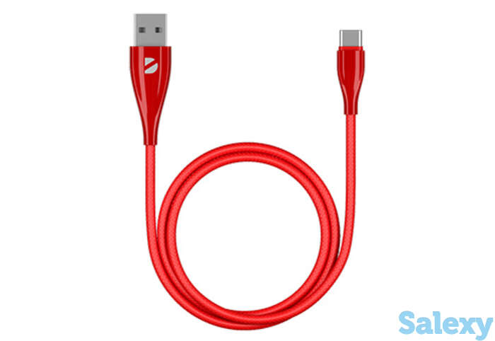 Кабель deppa ceramic usb - usb-c, 1м (72290). красный, фотография 1