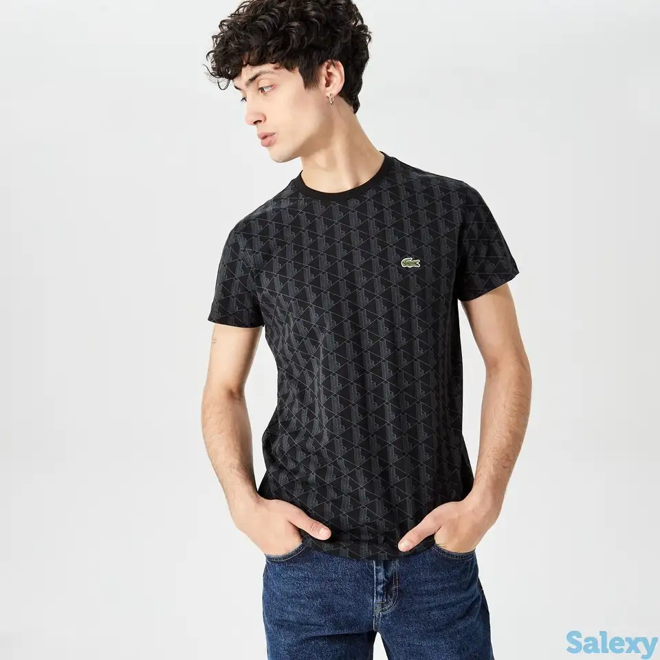 Мужская футболка lacoste oversize fit из хлопка, фотография 1