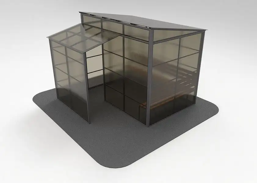 Павильоны для курения Высота: от 2300 до 2650 мм, фотография 1