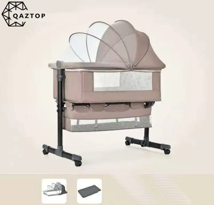 Детская приставная кроватка колыбель 8787, фотография 1