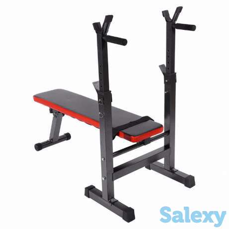 Многофункциональная складная скамья для штанги и гантелей брусья, фотография 1