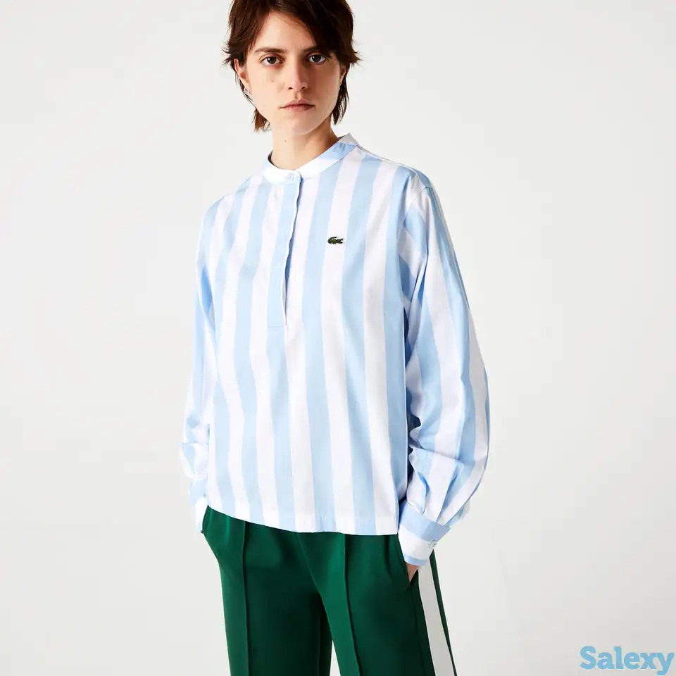 Женская рубашка в полоску lacoste heritage, фотография 1
