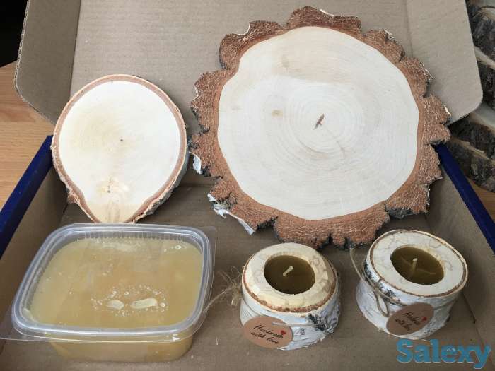 Набор из спилов, меда и свечей., фотография 1