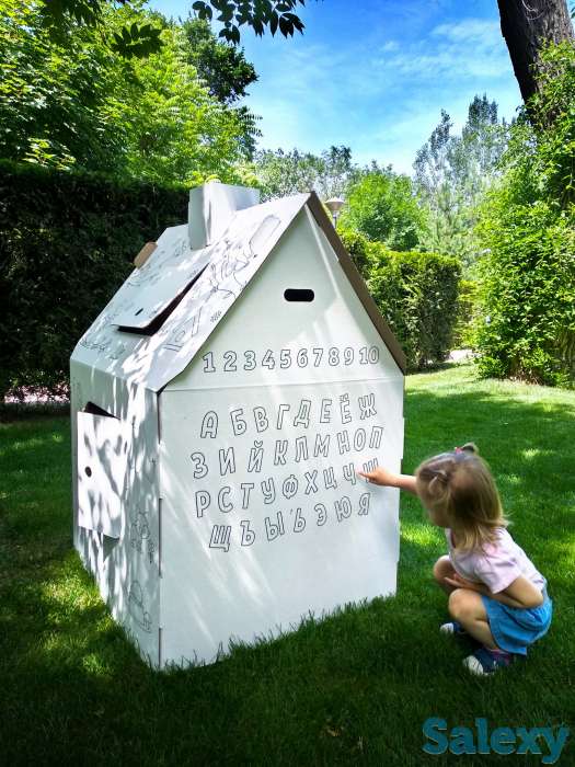 Картонный домик-раскраска Алматы, фотография 2