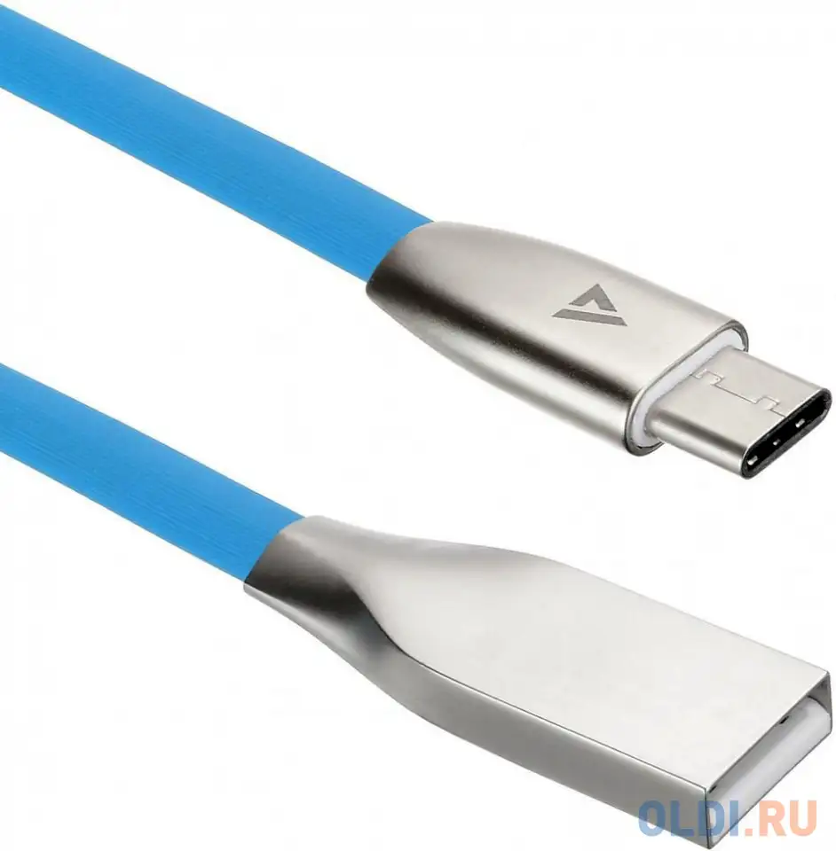 Кабель type-c 1.2м acd acd-u922-c2l плоский синий, фотография 1