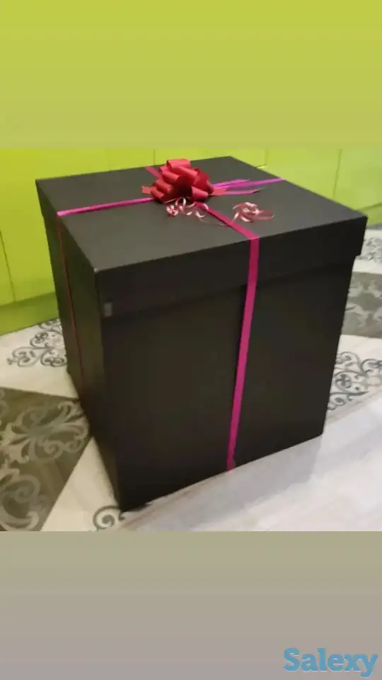 Корзина, коробка для клубники, тойбастар, лента, сюрприз коробка, фотография 8