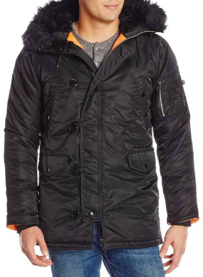 Продам Зимняя куртка-парка Аляска Alpha Industries SLIM FIT N-3B BlackOrange, фотография 1