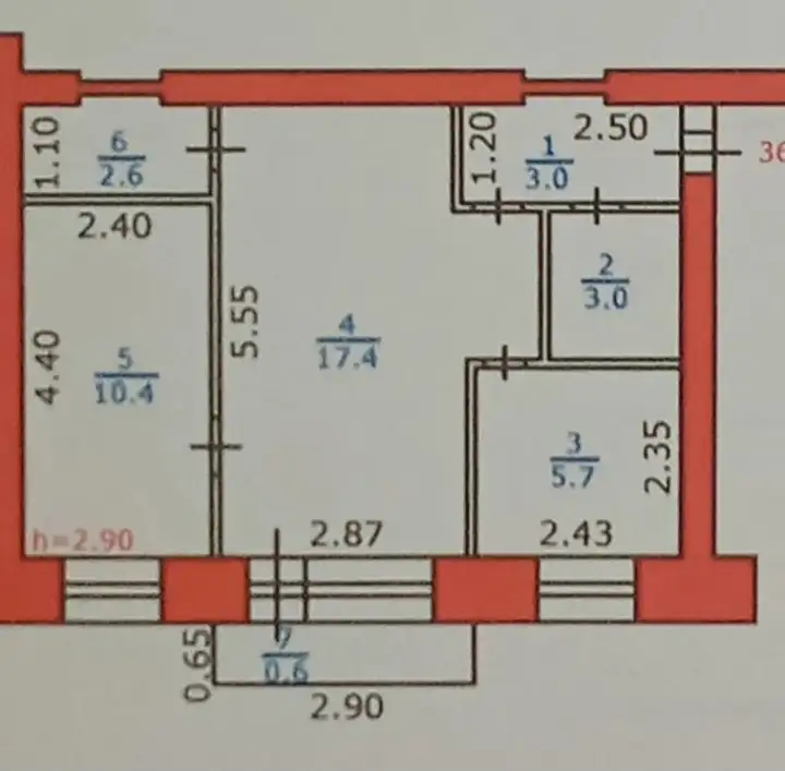 Продам 2-к квартиру  на 7 - домоуправлении, фотография 1