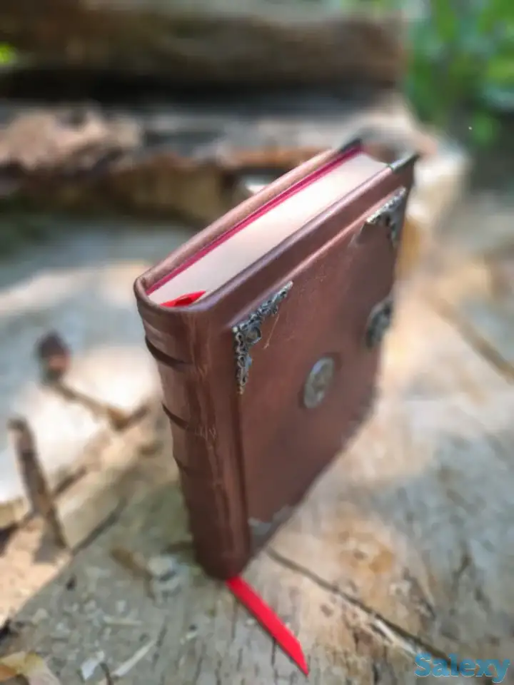 Гримуар из кожи на заказ, кожаная книга желаний, блокнот ручной работы, фотография 2