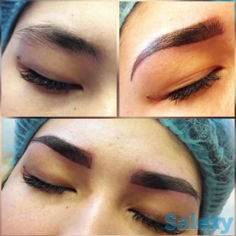 Татуаж бровей (перманентный макияж) теневая растушевка 8000 тенге., фотография 1