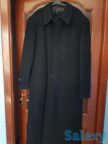 Продам мужское кашемировое пальто черного цвета, фотография 1