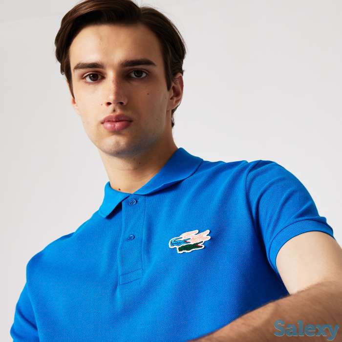 Мужская рубашка поло lacoste regular fit crocodiles из органического хлопка, фотография 4