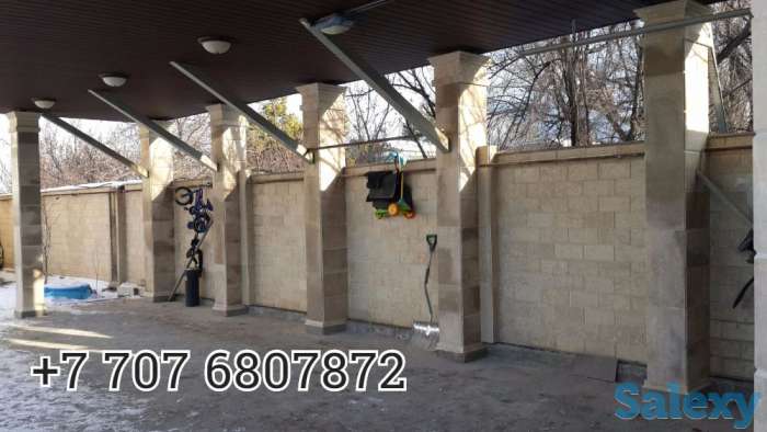 Гранитный цоколь ,травертин-фасад, фотография 5