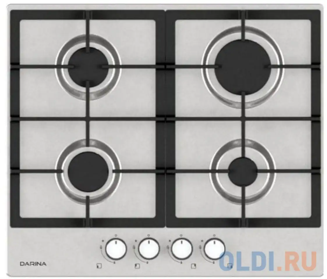 Варочная панель газовая дарина 1t2 bgm341 12 x3 серебристый, фотография 1