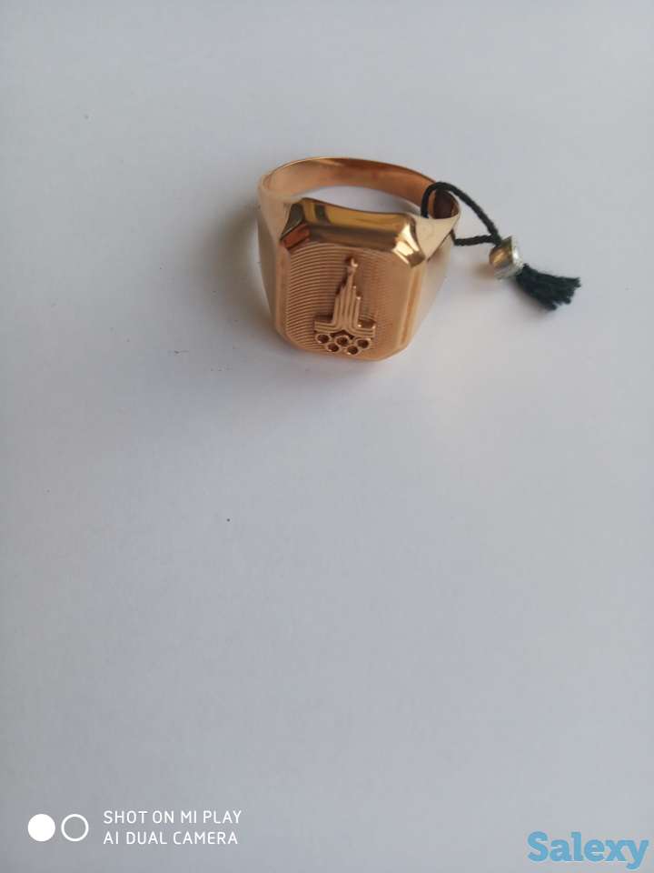 Печатка золотая Олимпиада 80, фотография 1