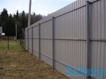 Монтаж забора из профлиста, фотография 1