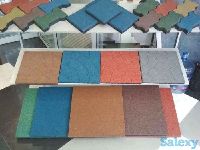 Рулонные резиновые покрытия, резиновая крошка, резиновая плитка, фотография 8