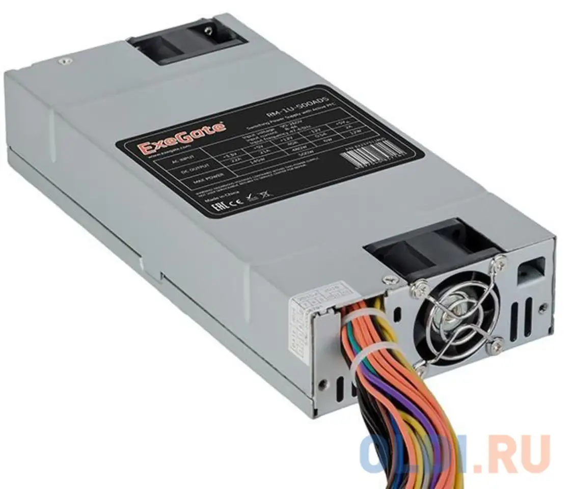 Блок питания exegate rm-1u-500ads 500 вт, фотография 1