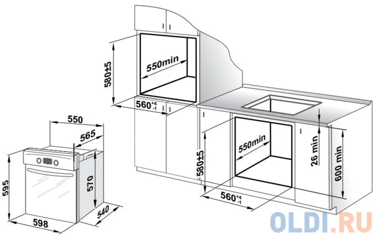 Электрический шкаф gefest эдв да 602-01 белый, фотография 1