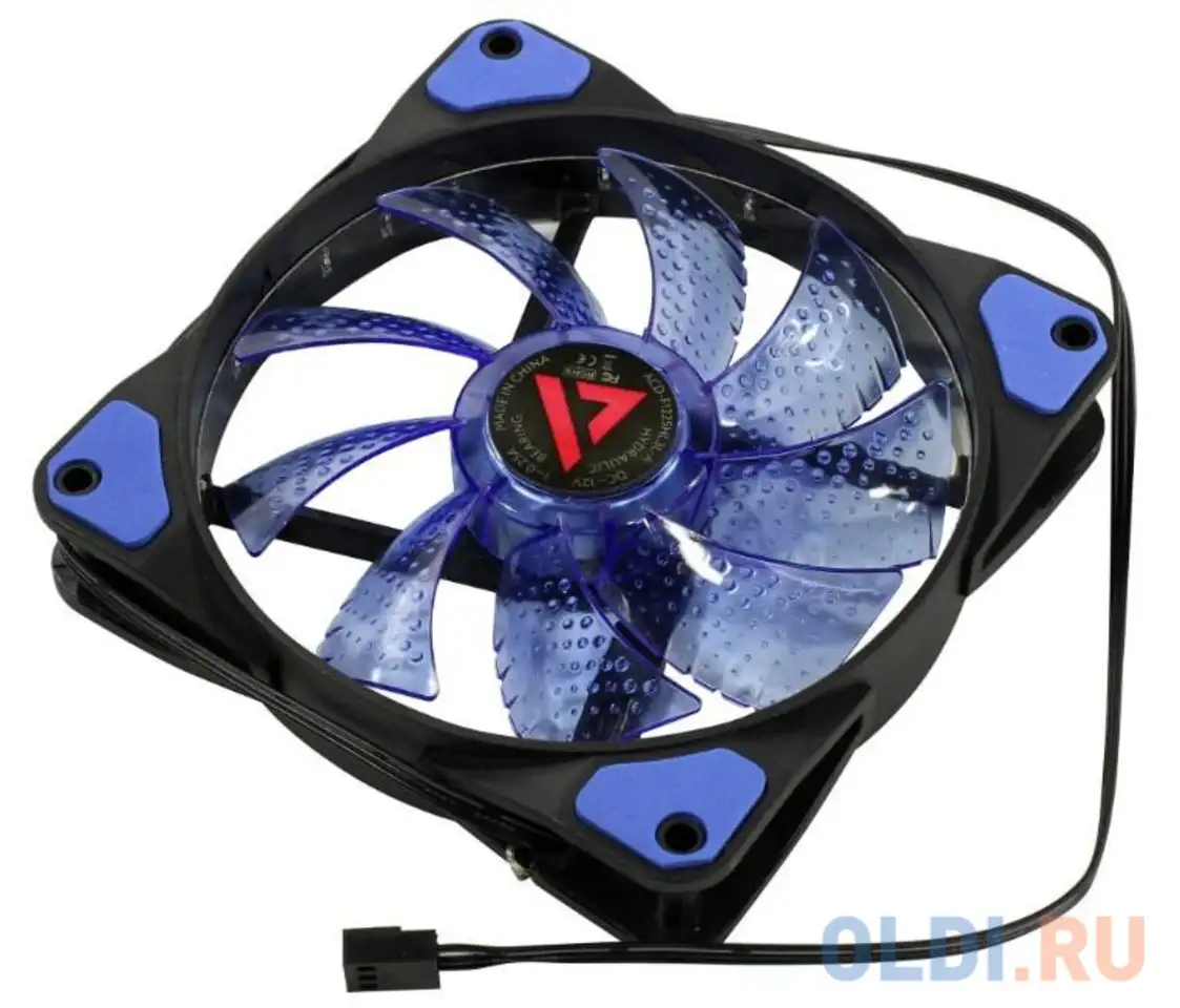 Acd-f1225hl3l-a 120mm, 12v-0.25a, hydraulic, 1300rpm, 26.4dba, 41.4cfm, led, 3pin, rtl {100}, фотография 1